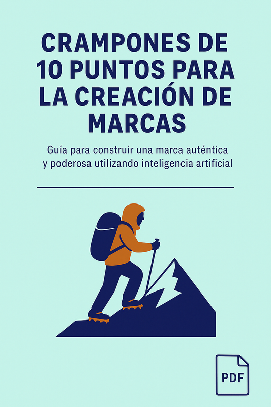 Conceptualización de marca con IA: Crampones de 10 puntos